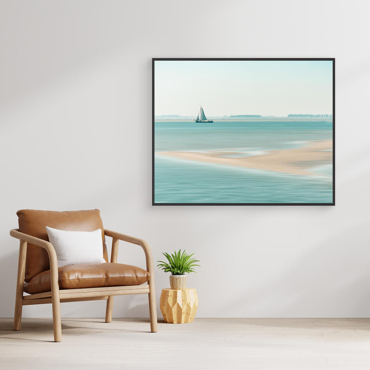 Canvas Print - Passing a Sandbank by Bernardine De Laat