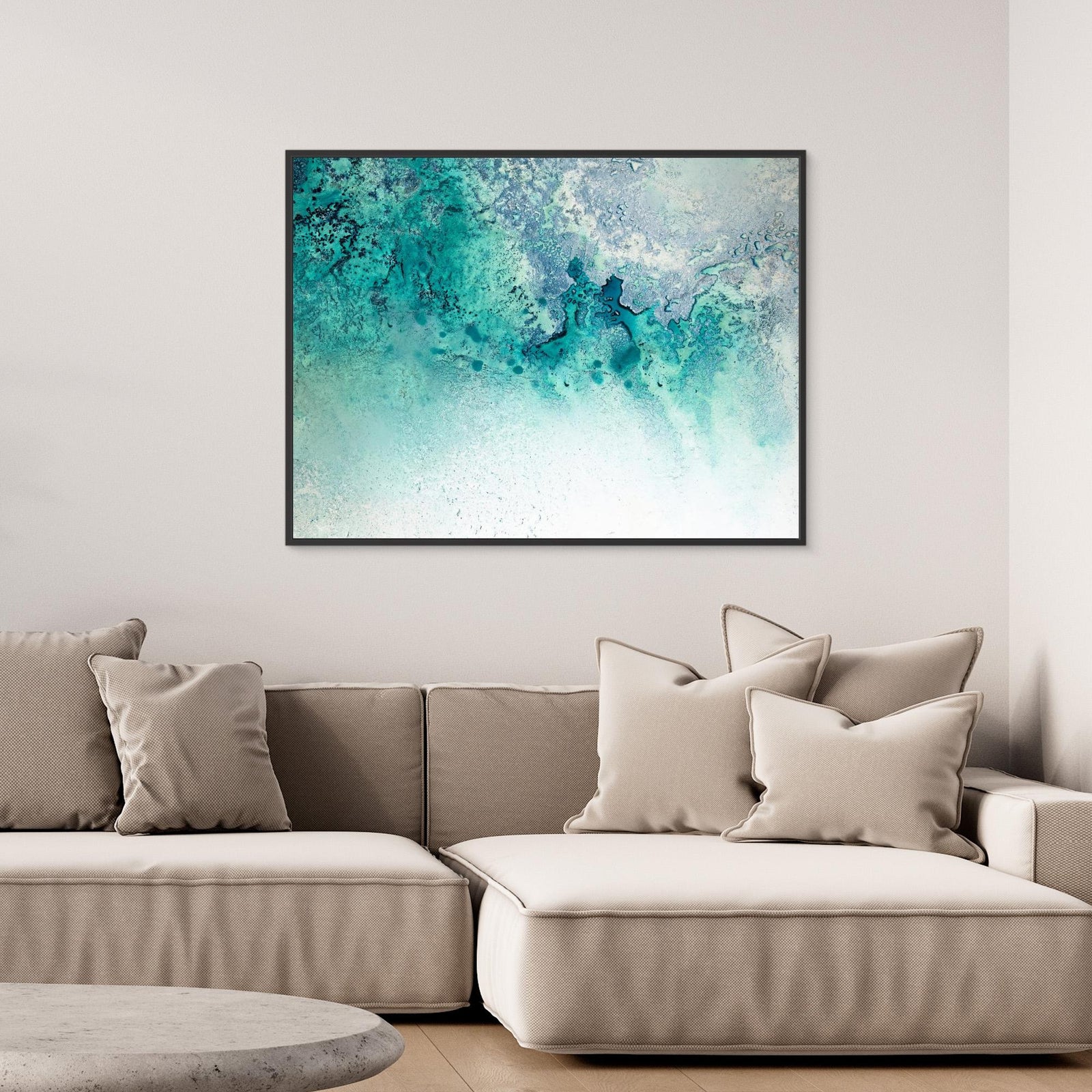 Canvas Print - Turquoise Whispering by Petra Meikle De Vlas