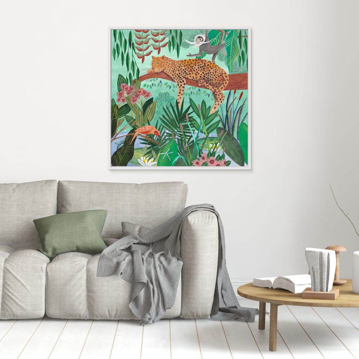 Canvas Print - Leopard in the Jungle by Caroline Bonne Müller