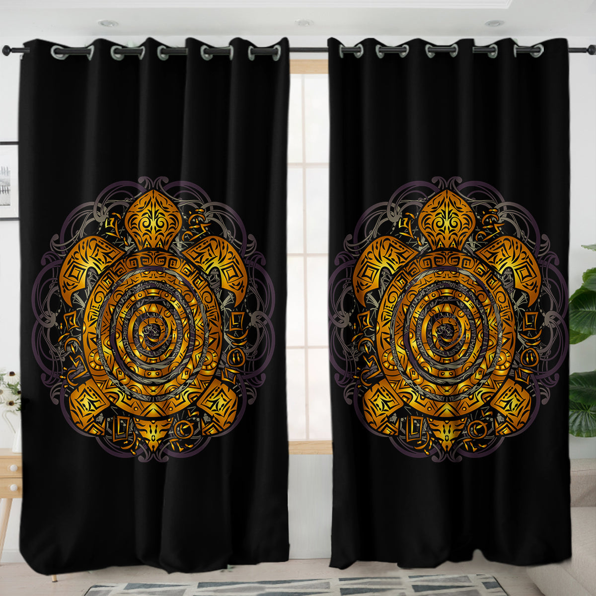 Sea Turtle Maze Curtains