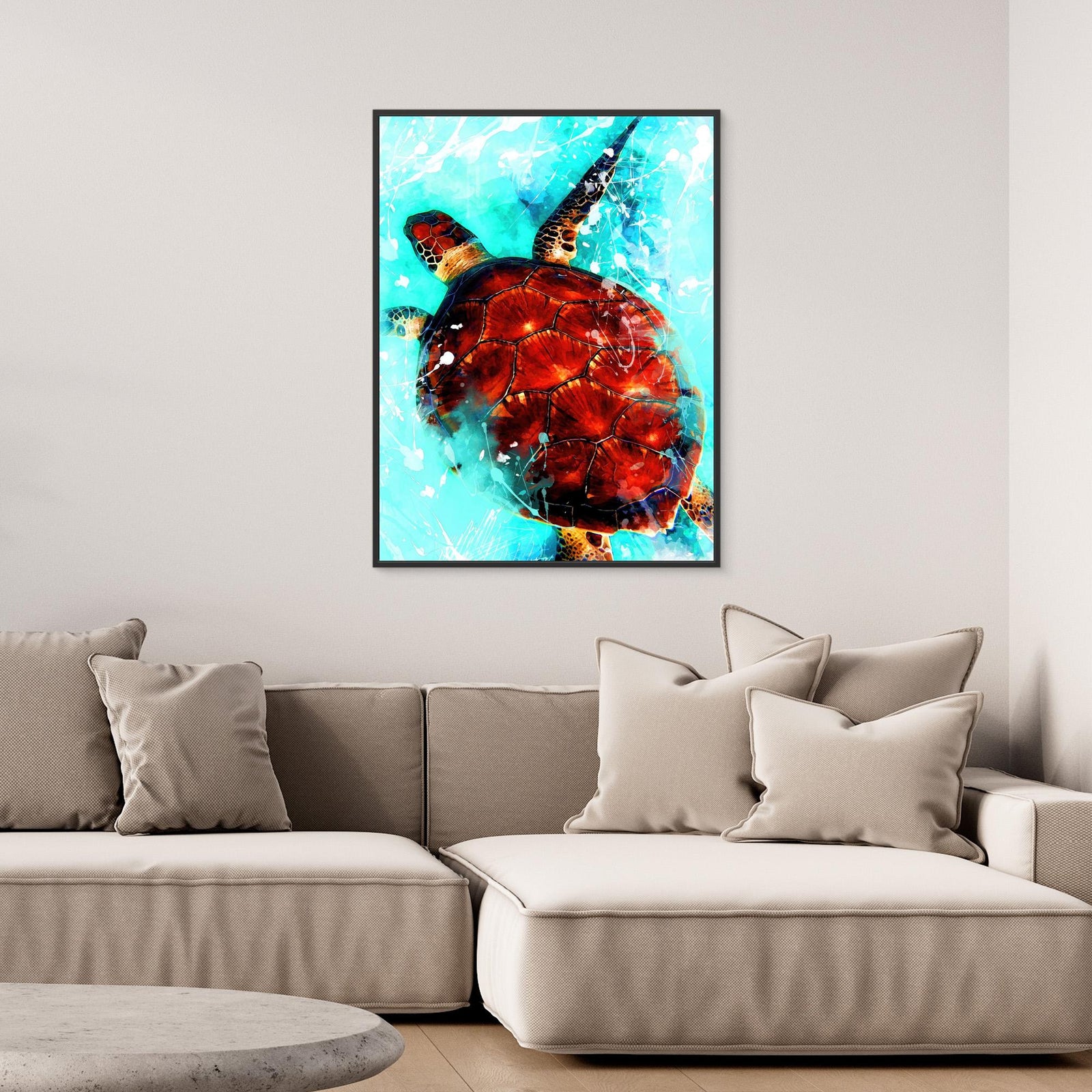 Canvas Print - Turtle Art by Justyna Jaszke