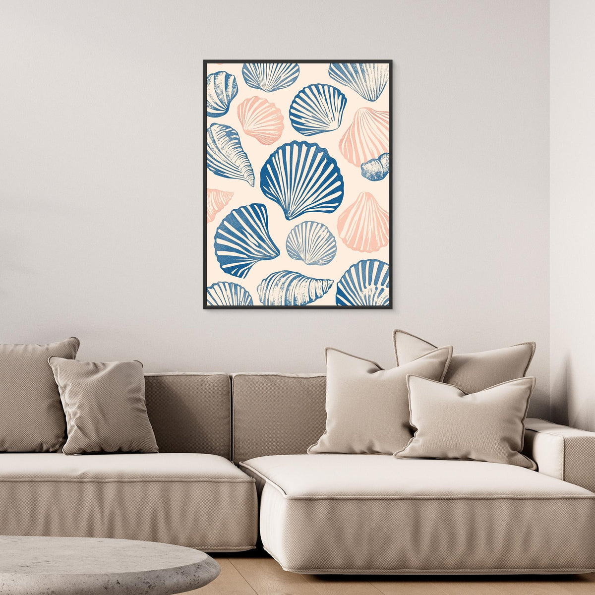 Canvas Print - Seashell Pattern by Melloi Art Prints