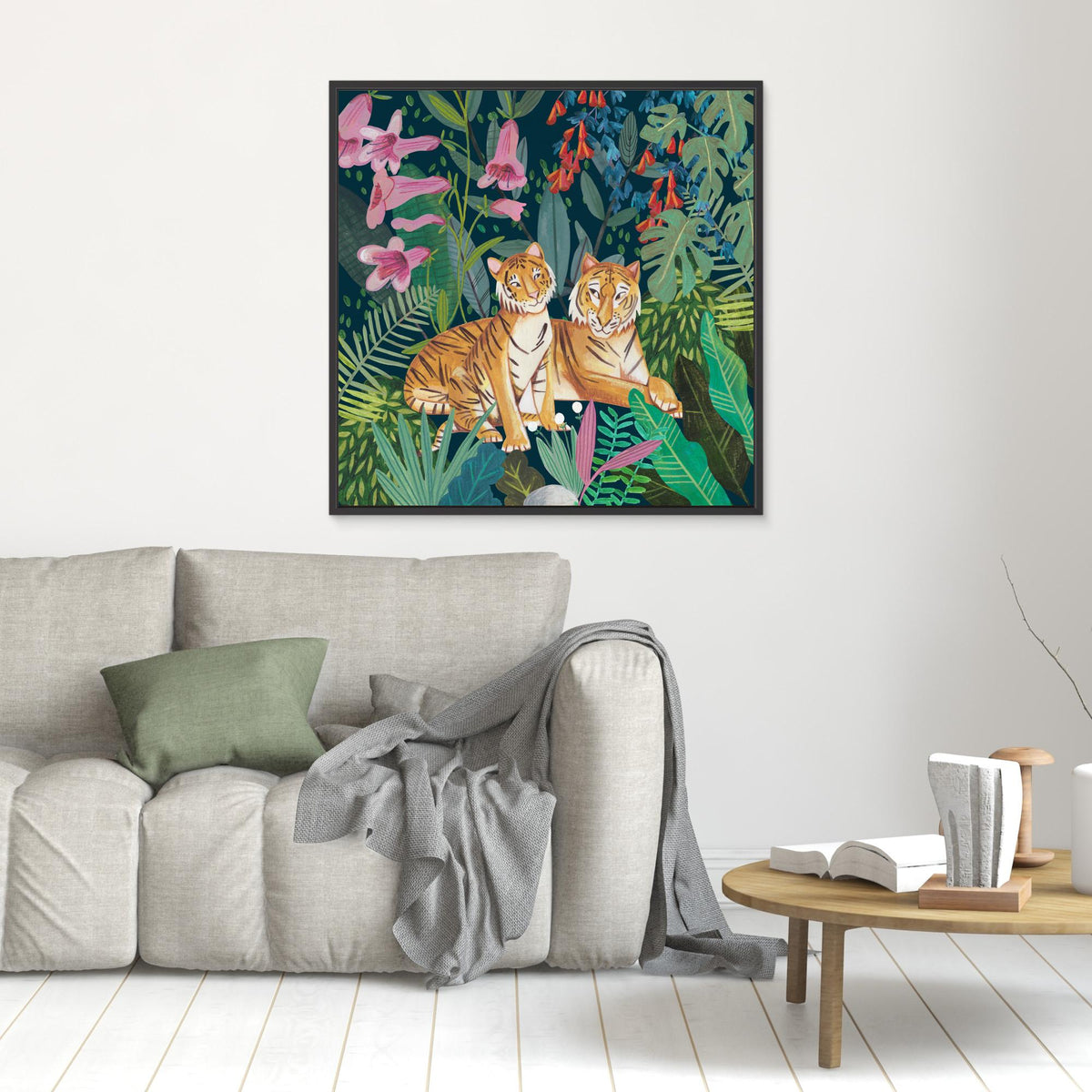 Canvas Print - Tigers in the Jungle by Caroline Bonne Müller