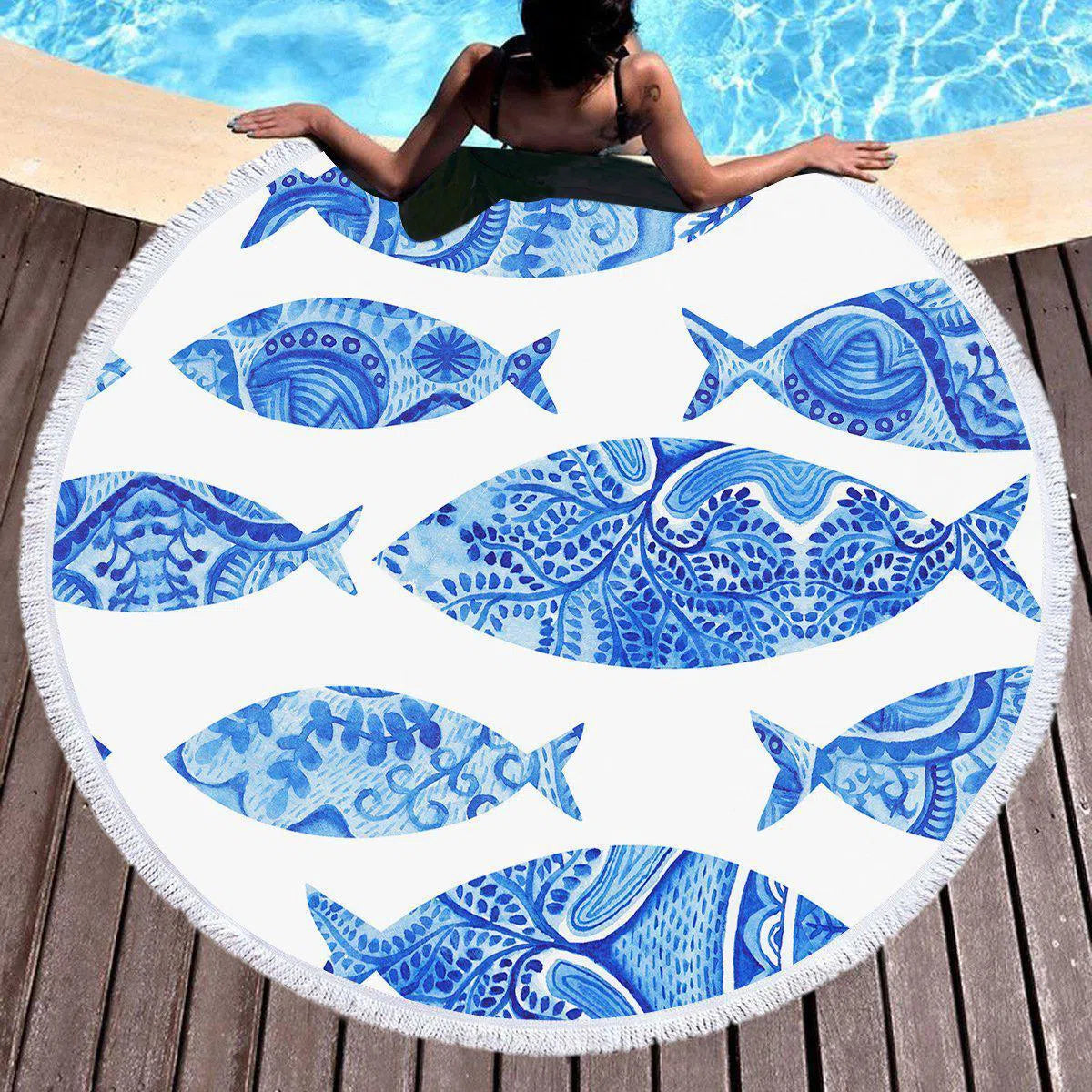 Hamoa Round Beach Towel