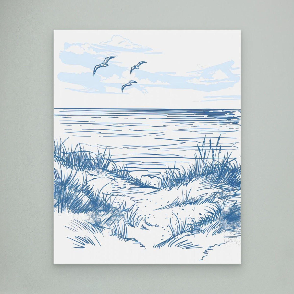 Canvas Print - Seascape Sketch by Jolly And Dash
