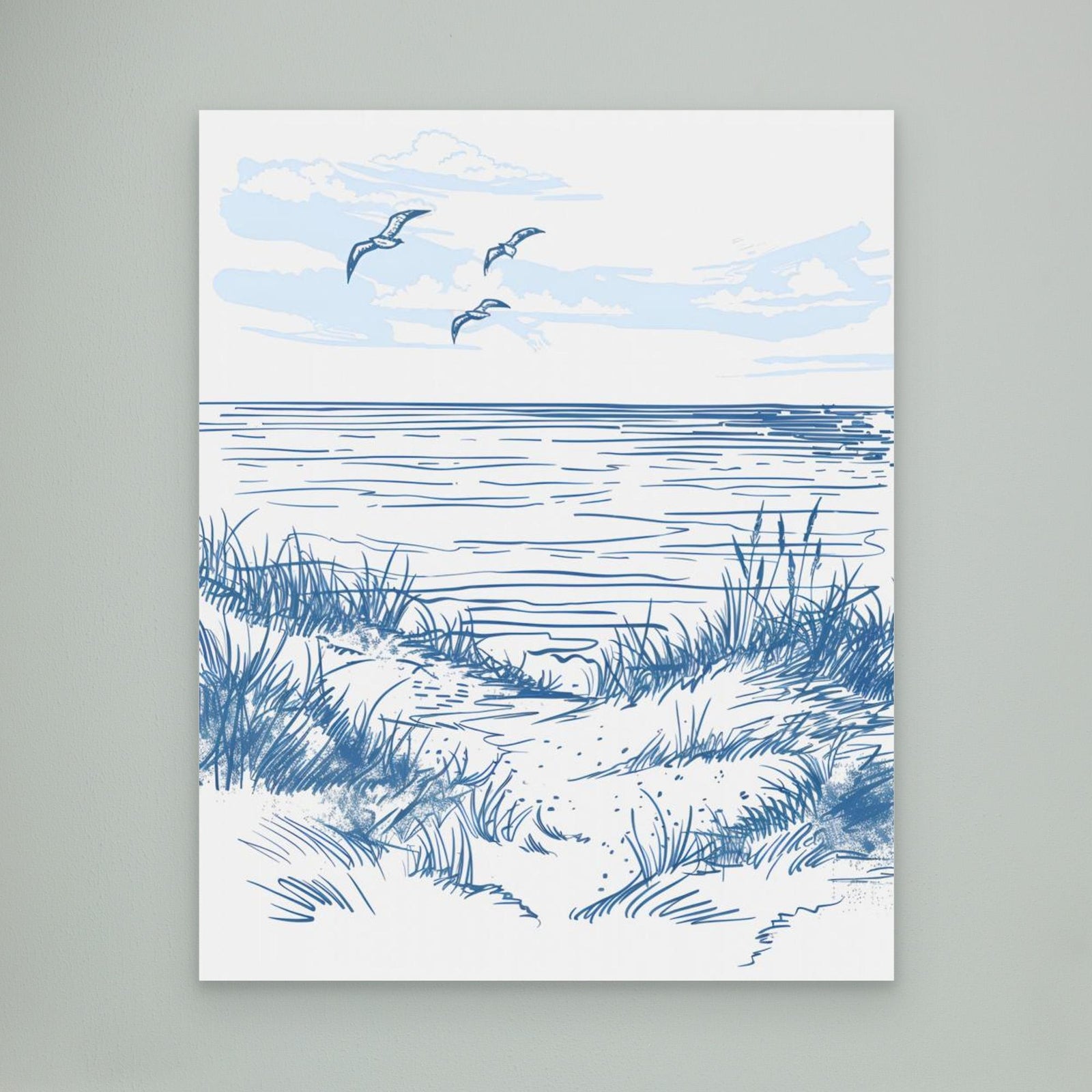 Canvas Print - Seascape Sketch by Jolly And Dash