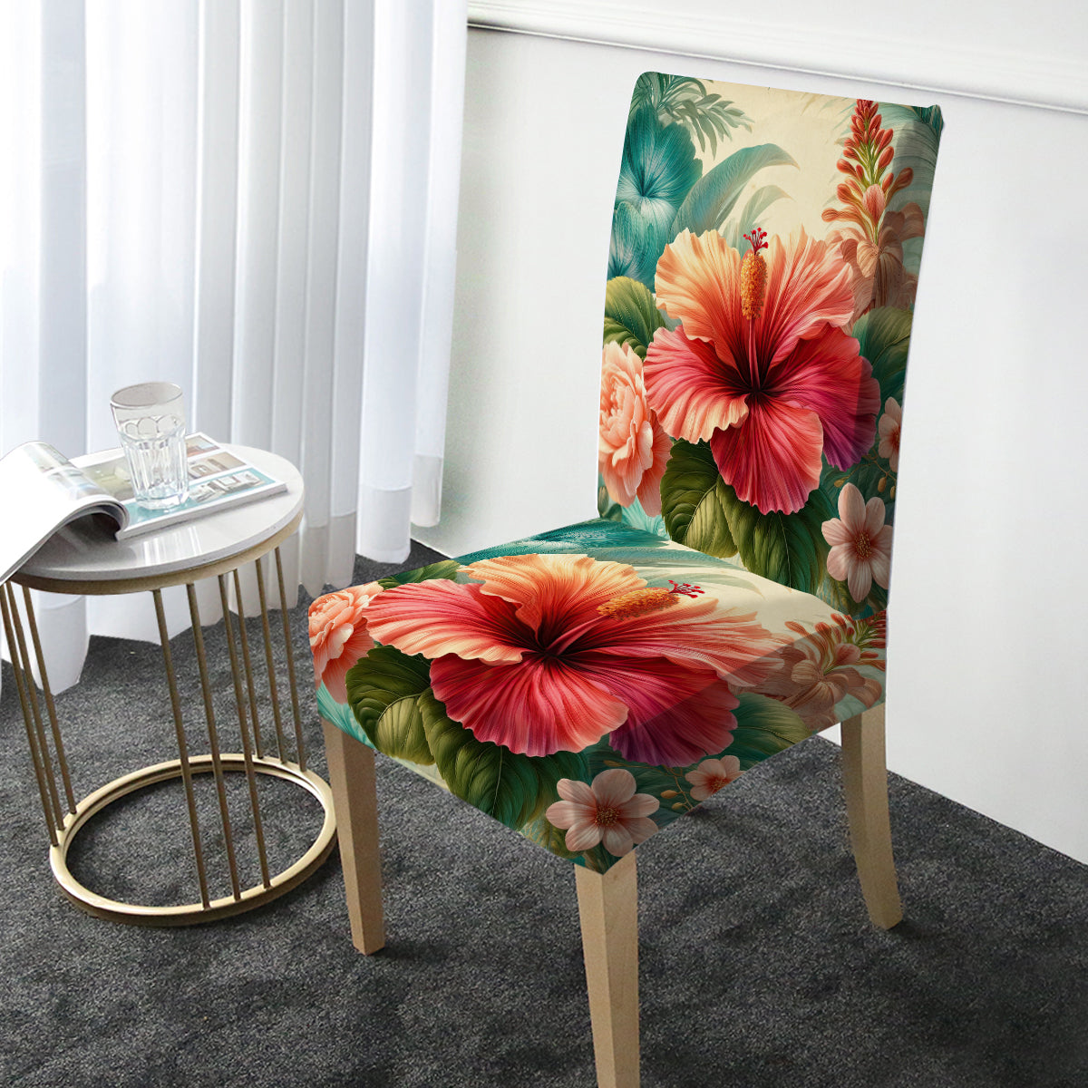 Hibiscus Flower Chair Cover