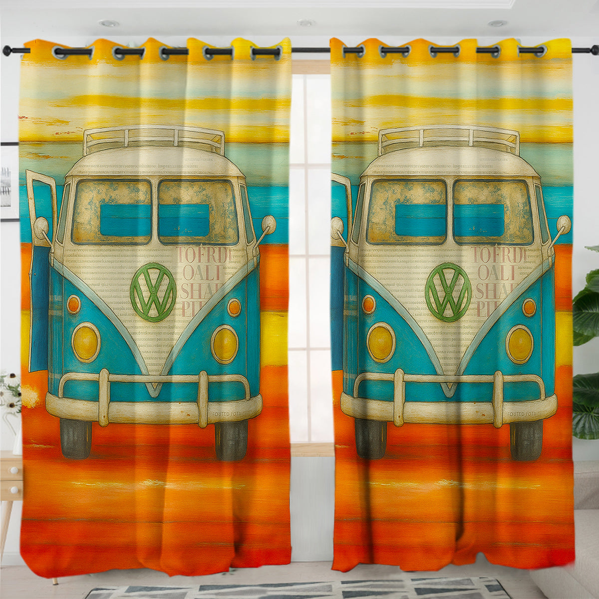 Vee Dub Sunset Curtains
