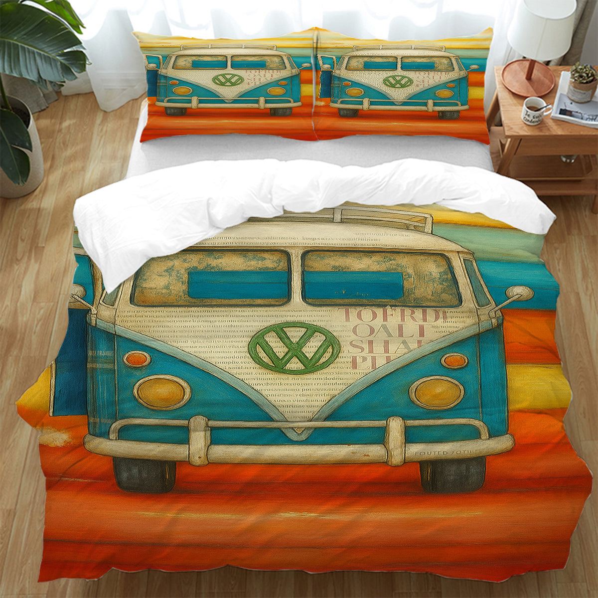 Vee Dub Sunset Duvet Cover Set