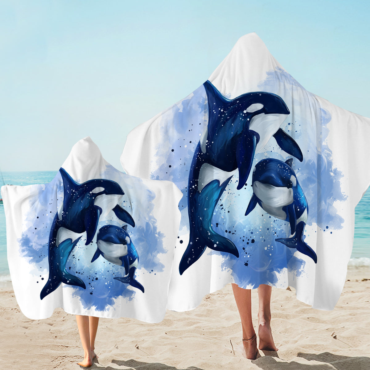 The Royals of Whales Hooded Towel