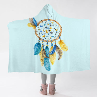 Dreams of Blue Hooded Blanket