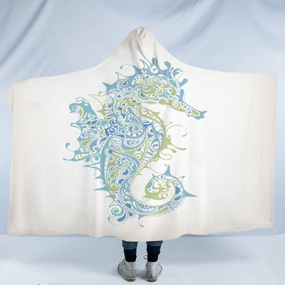 Sugar Seahorse Hooded Blanket