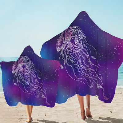 Purple Jelly Dreams Hooded Towel