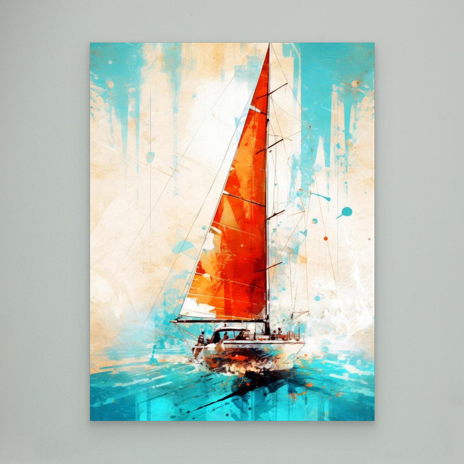 Canvas Print - Yacht Racing Sport Art 9 by Justyna Jaszke