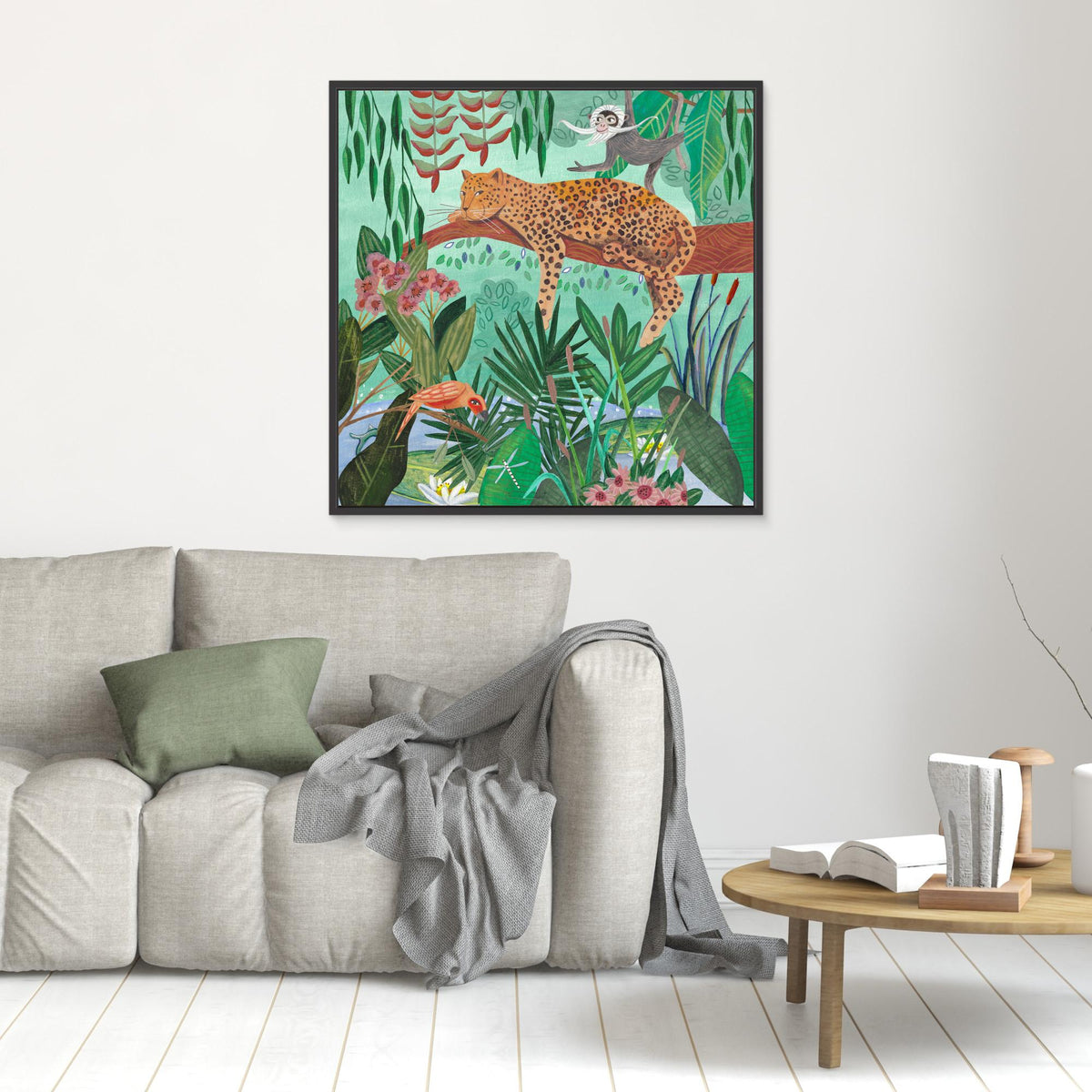 Canvas Print - Leopard in the Jungle by Caroline Bonne Müller