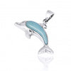 Larimar Dolphin Pendant Necklace