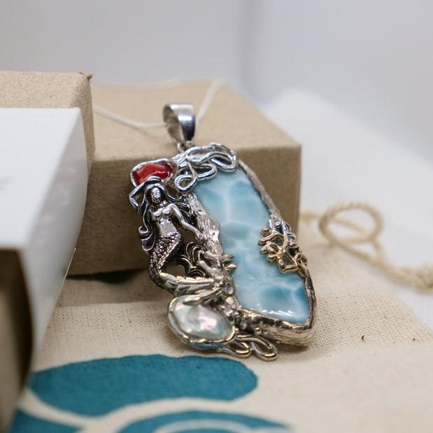 Mermaid Necklace Sterling Silver