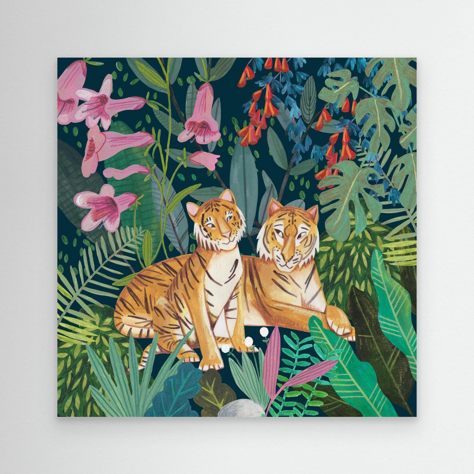 Canvas Print - Tigers in the Jungle by Caroline Bonne Müller