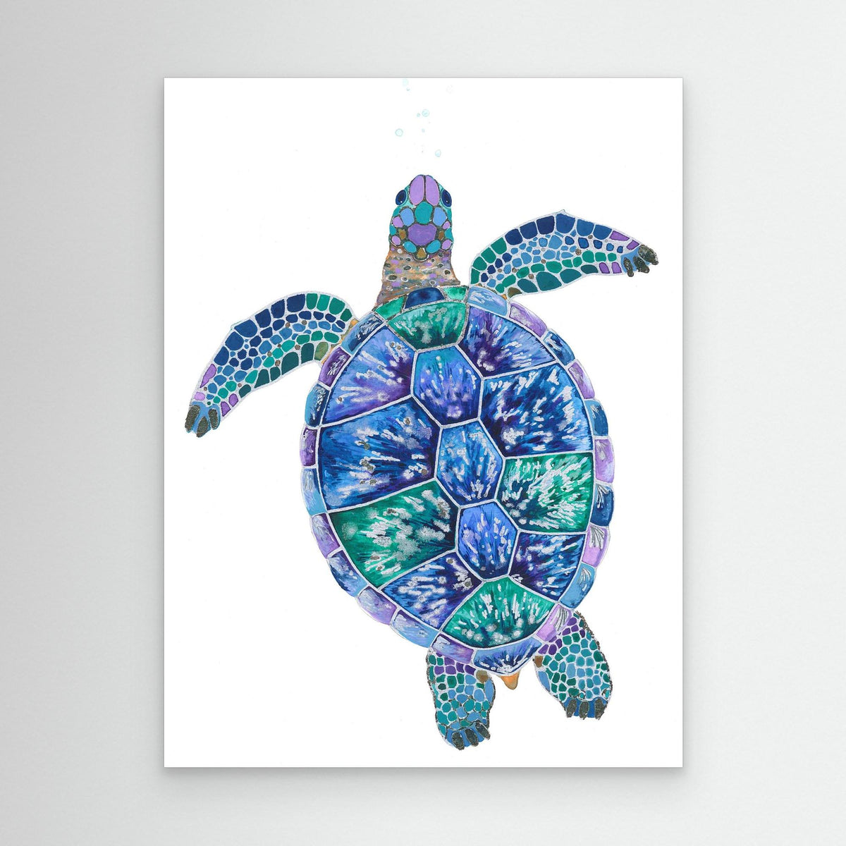 Canvas Print - Blue Turtle by Isabelle Brent