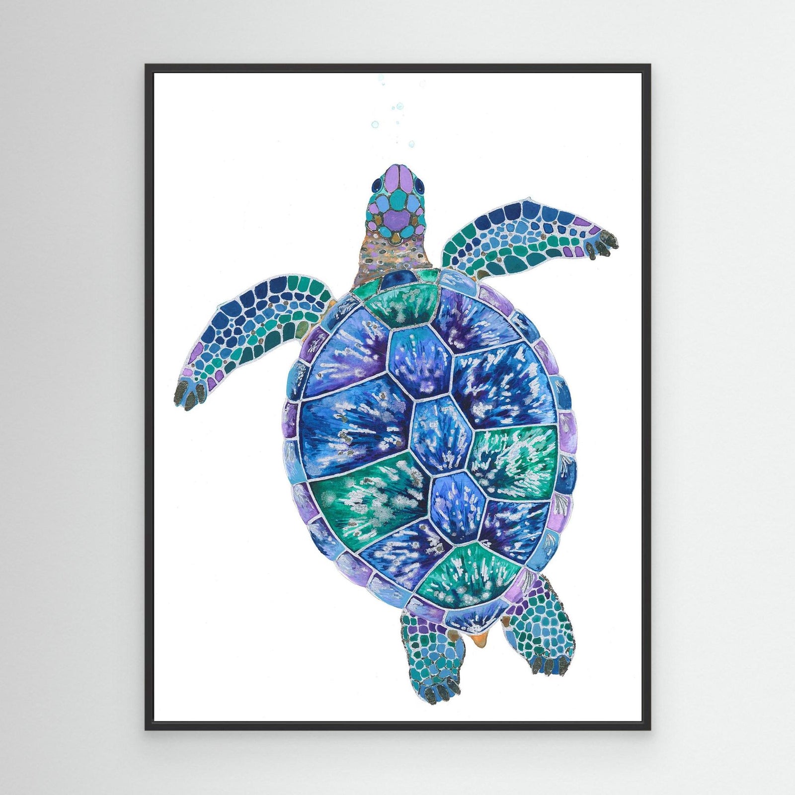Canvas Print - Blue Turtle by Isabelle Brent
