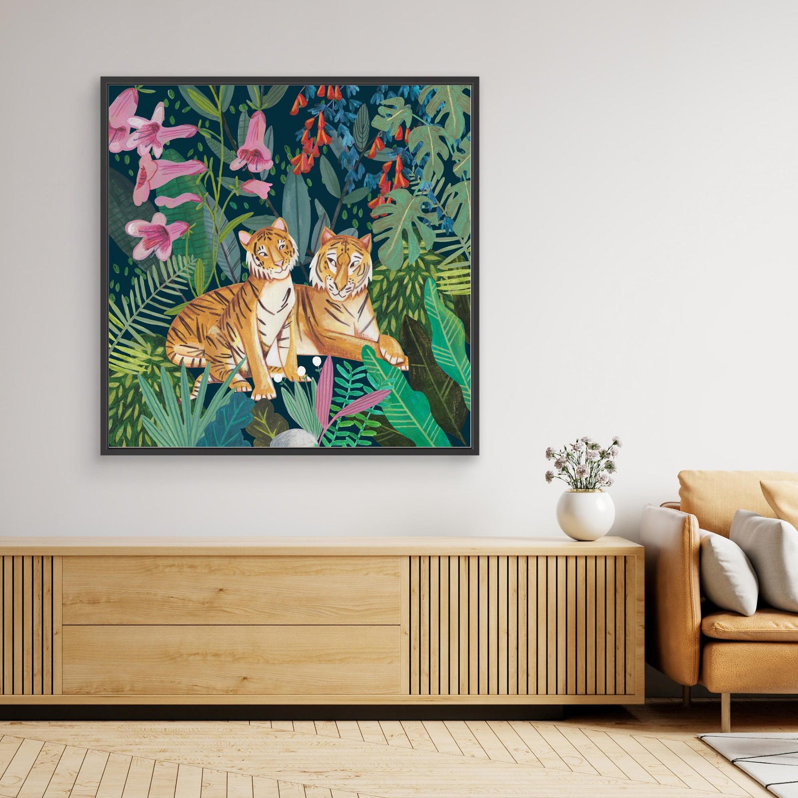 Canvas Print - Tigers in the Jungle by Caroline Bonne Müller