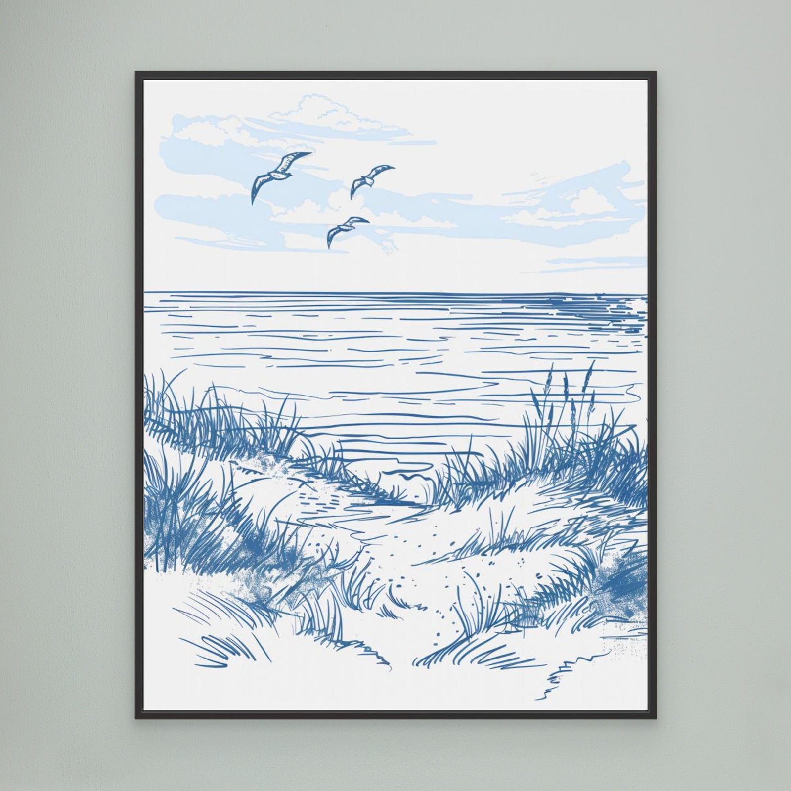 Canvas Print - Seascape Sketch by Jolly And Dash