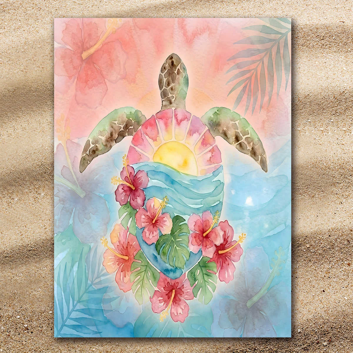 Sea Turtle Sunrise Extra Large Towel