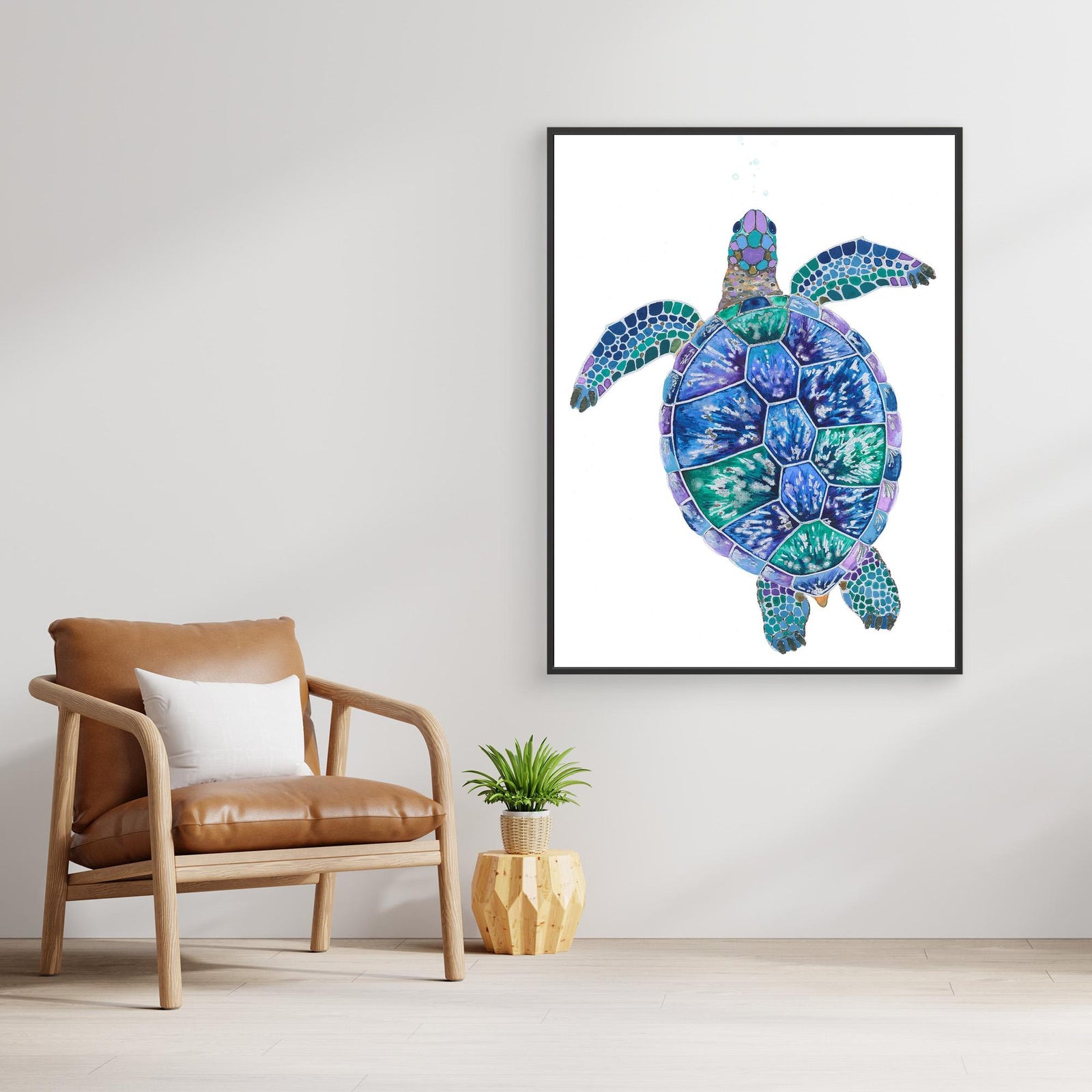 Canvas Print - Blue Turtle by Isabelle Brent