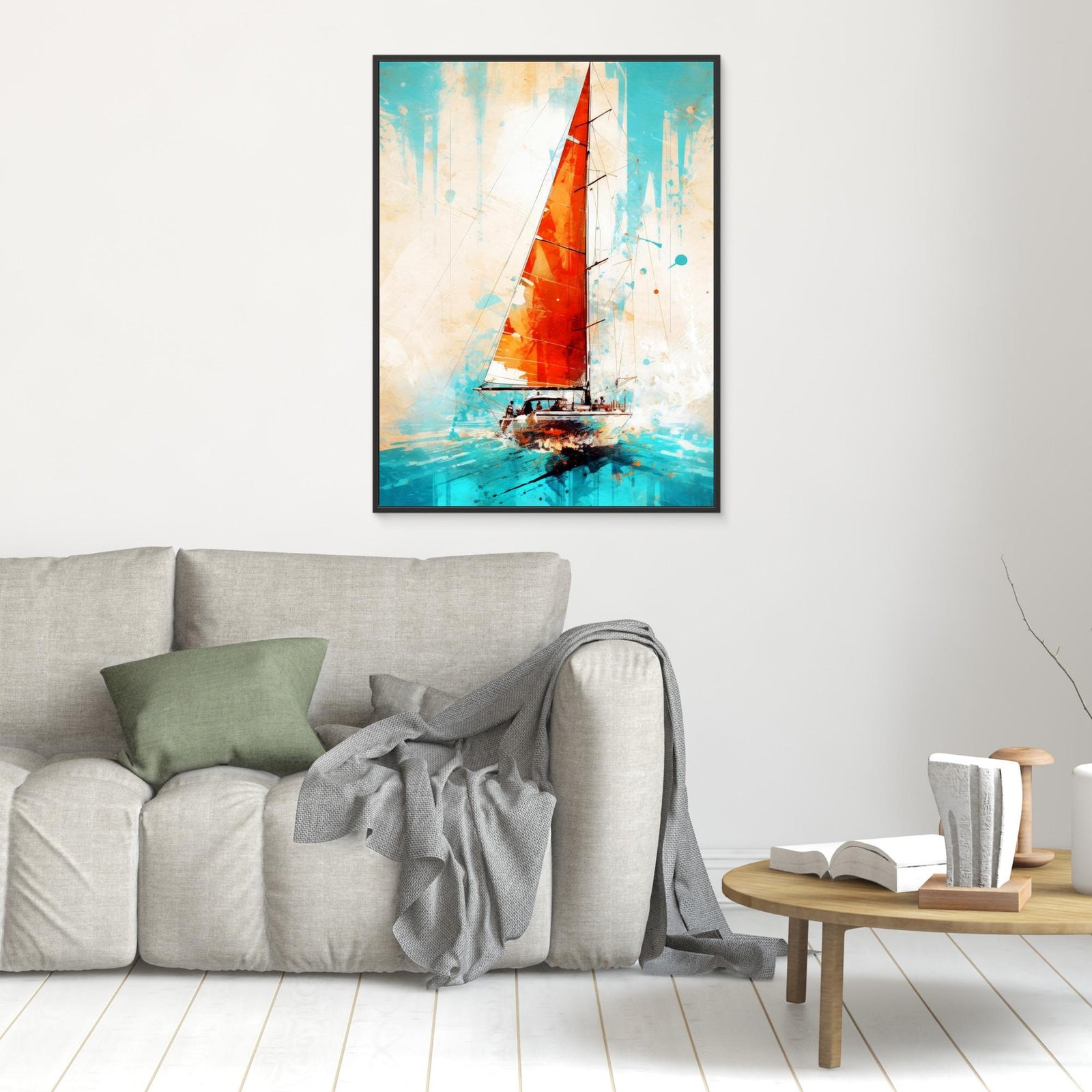 Canvas Print - Yacht Racing Sport Art 9 by Justyna Jaszke