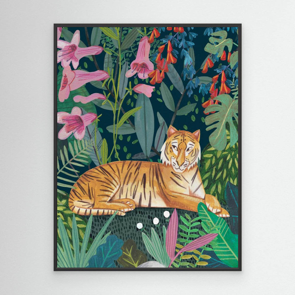 Canvas Print - Tiger in the Jungle by Caroline Bonne Müller