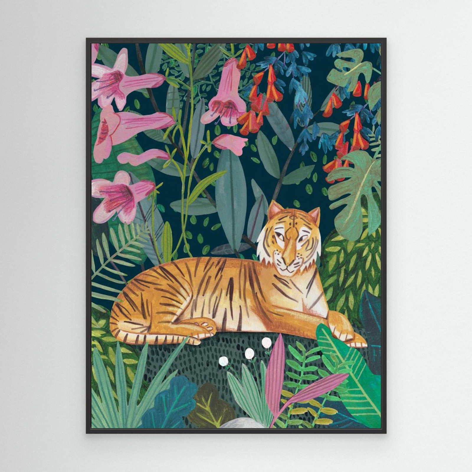 Canvas Print - Tiger in the Jungle by Caroline Bonne Müller
