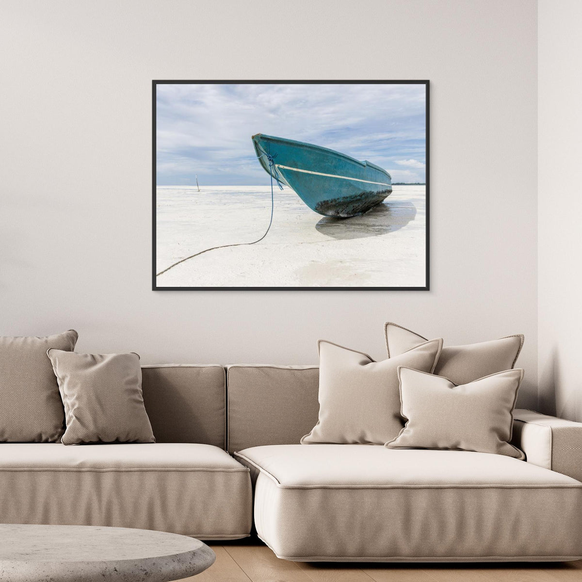 Canvas Print - Boat at the Beach by Photolovers