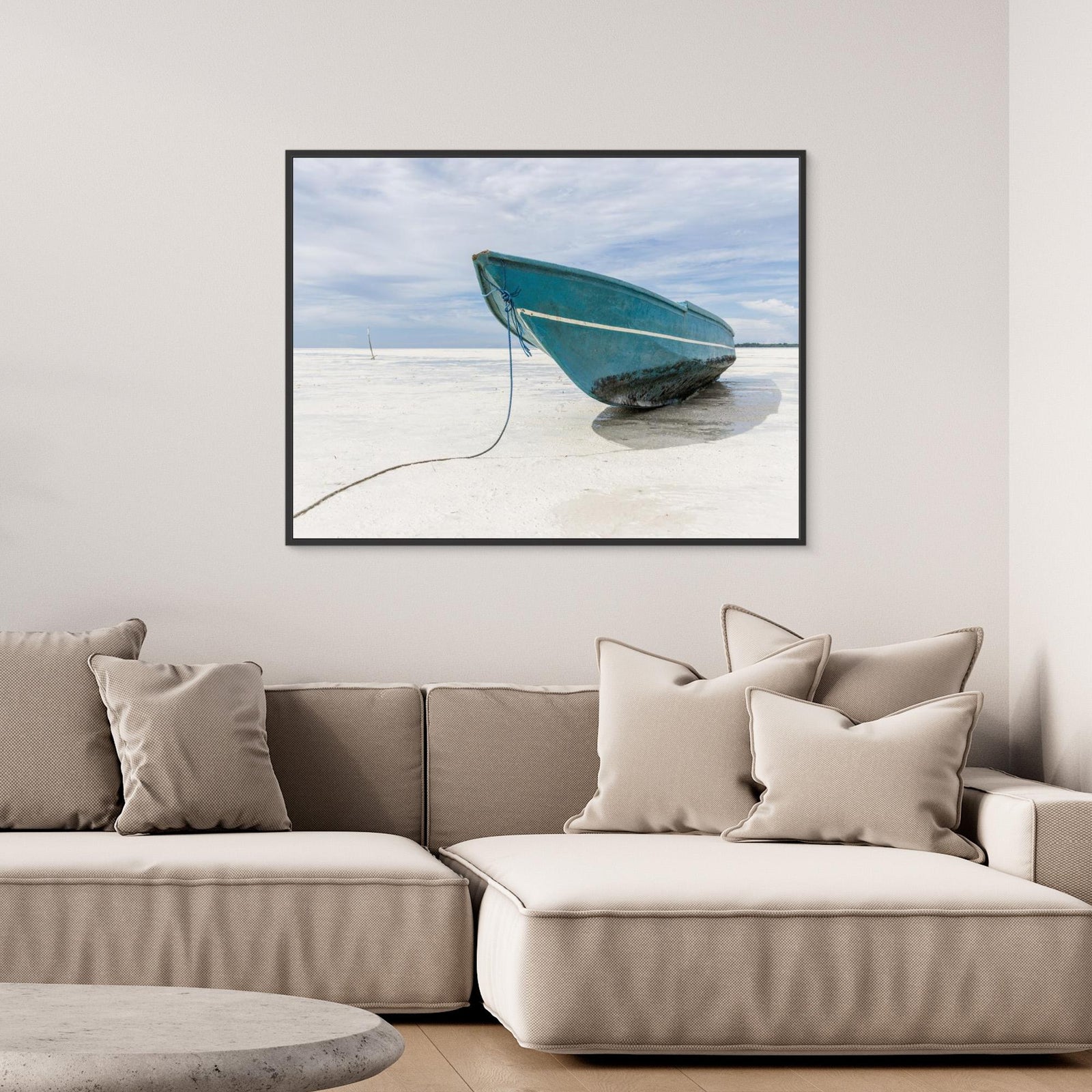 Canvas Print - Boat at the Beach by Photolovers