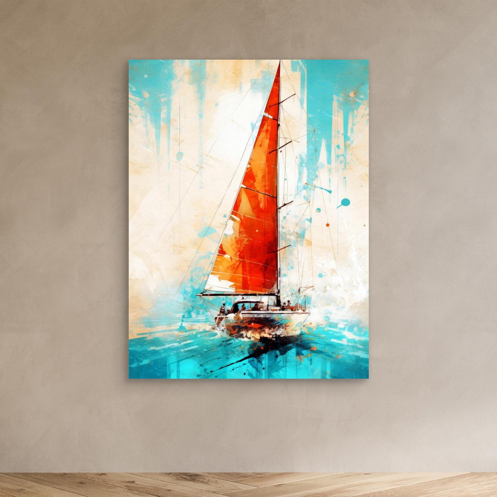 Canvas Print - Yacht Racing Sport Art 9 by Justyna Jaszke