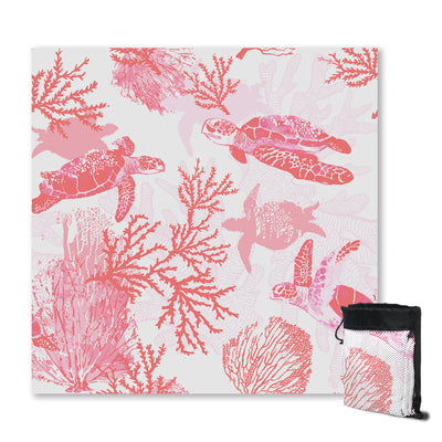 Red Coral Wonders Sand Free Towel