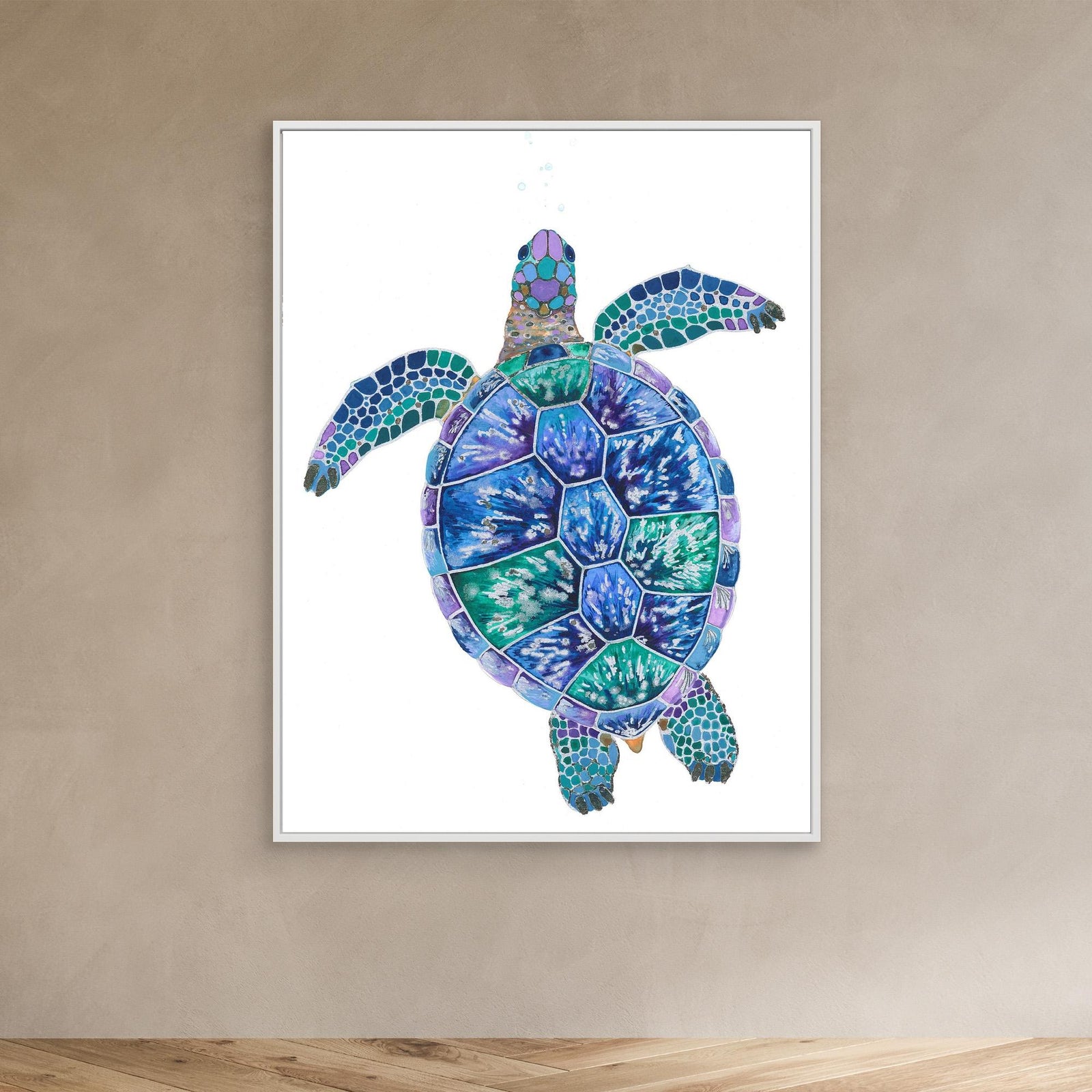 Canvas Print - Blue Turtle by Isabelle Brent