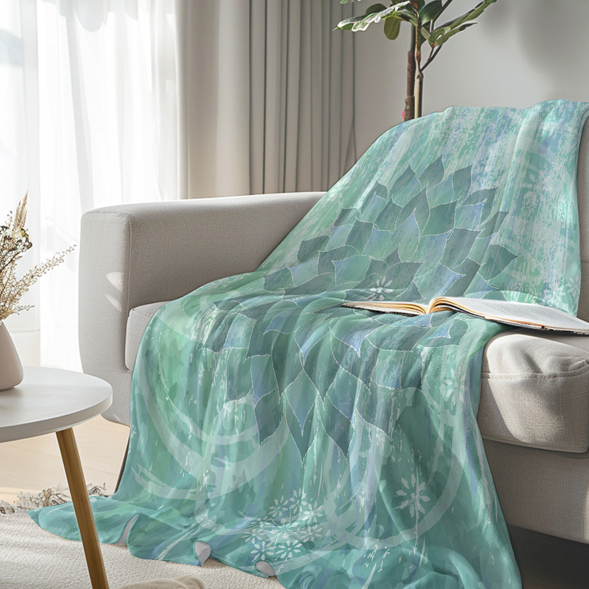 The Ocean Hues Flannel Fleece Blanket