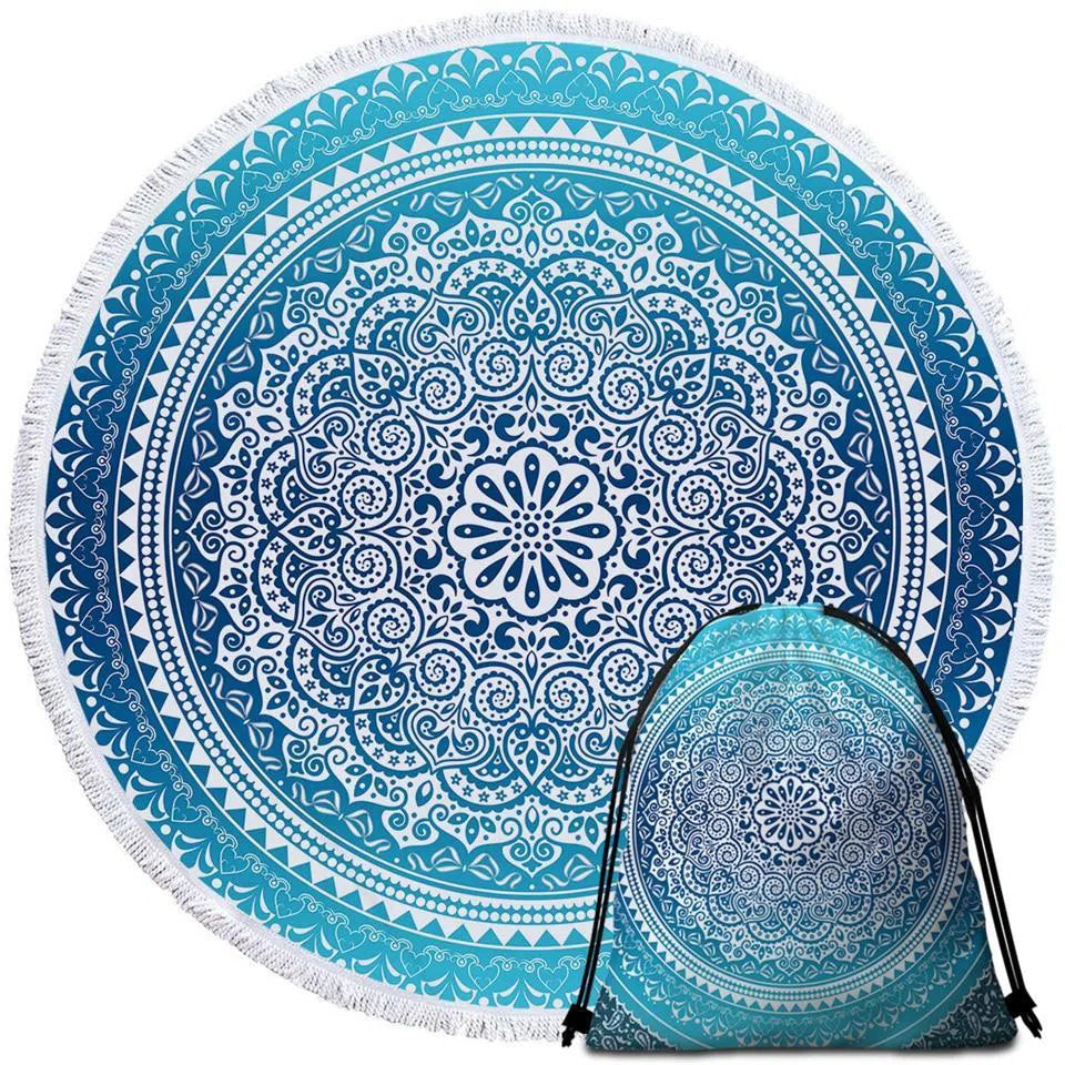 Mandala Blues Towel + Backpack