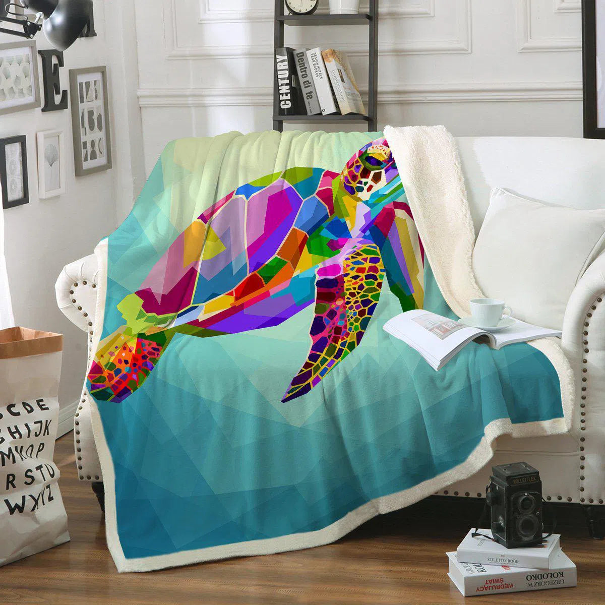 Maui Sea Turtle Soft Sherpa Blanket