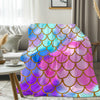 Mermaid Scales Flannel Fleece Blanket