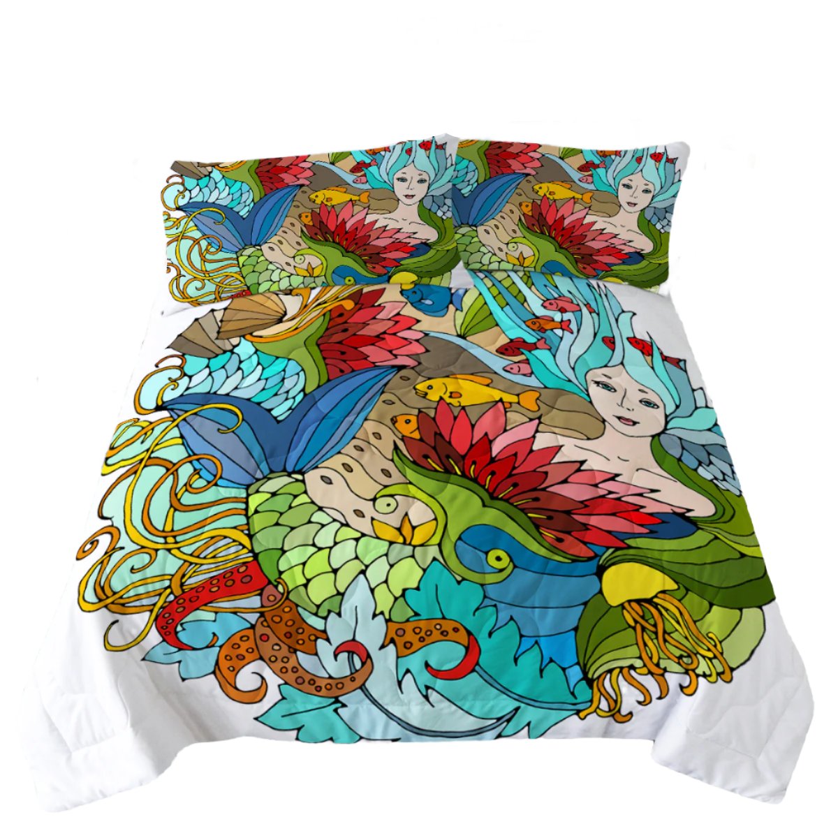 The Happy Mermaid Comforter Set