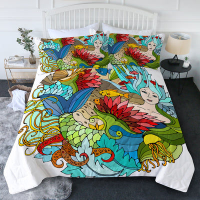 The Happy Mermaid Comforter Set