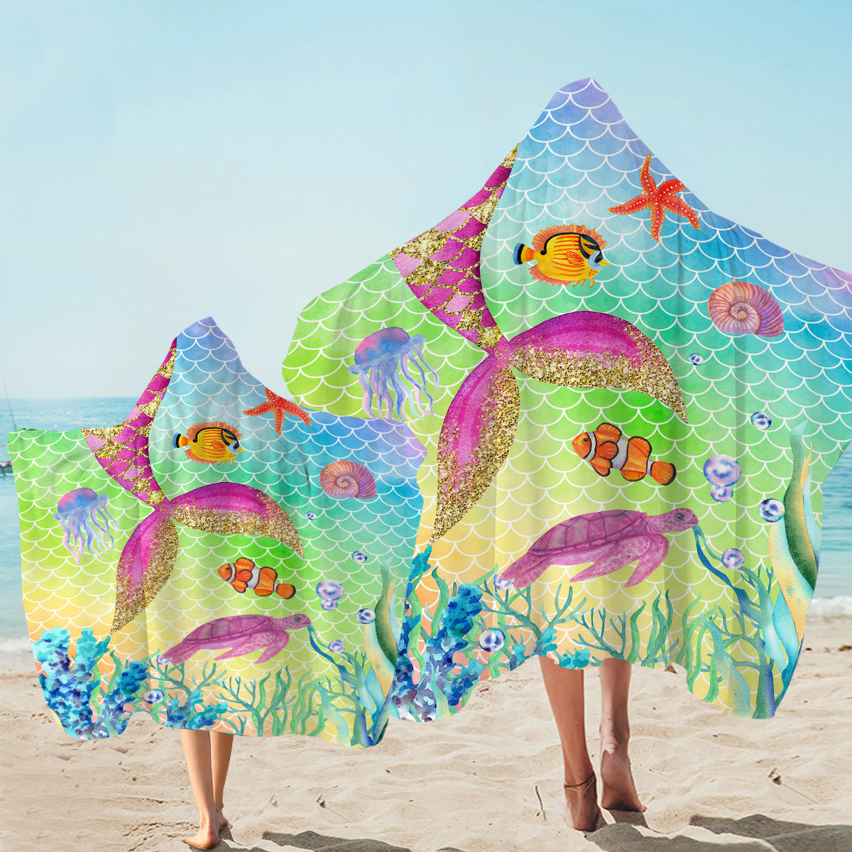 Mermaid Life Hooded Towel