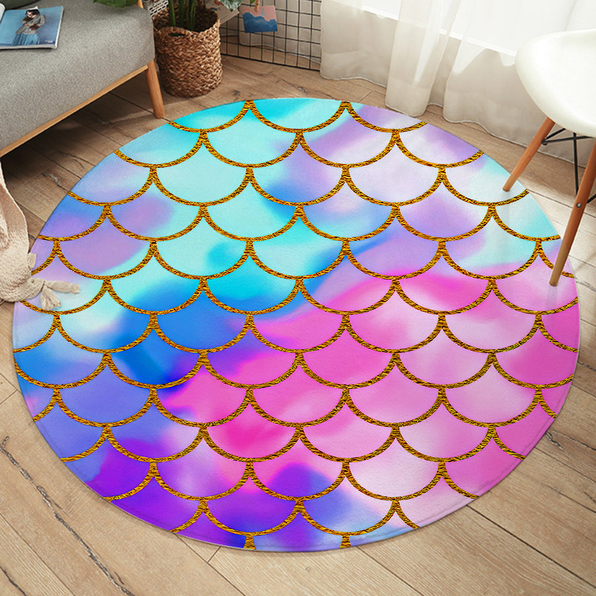 Mermaid Passion Round Area Rug