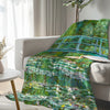 Claude Monet The Water Lily Pond Flannel Fleece Blanket