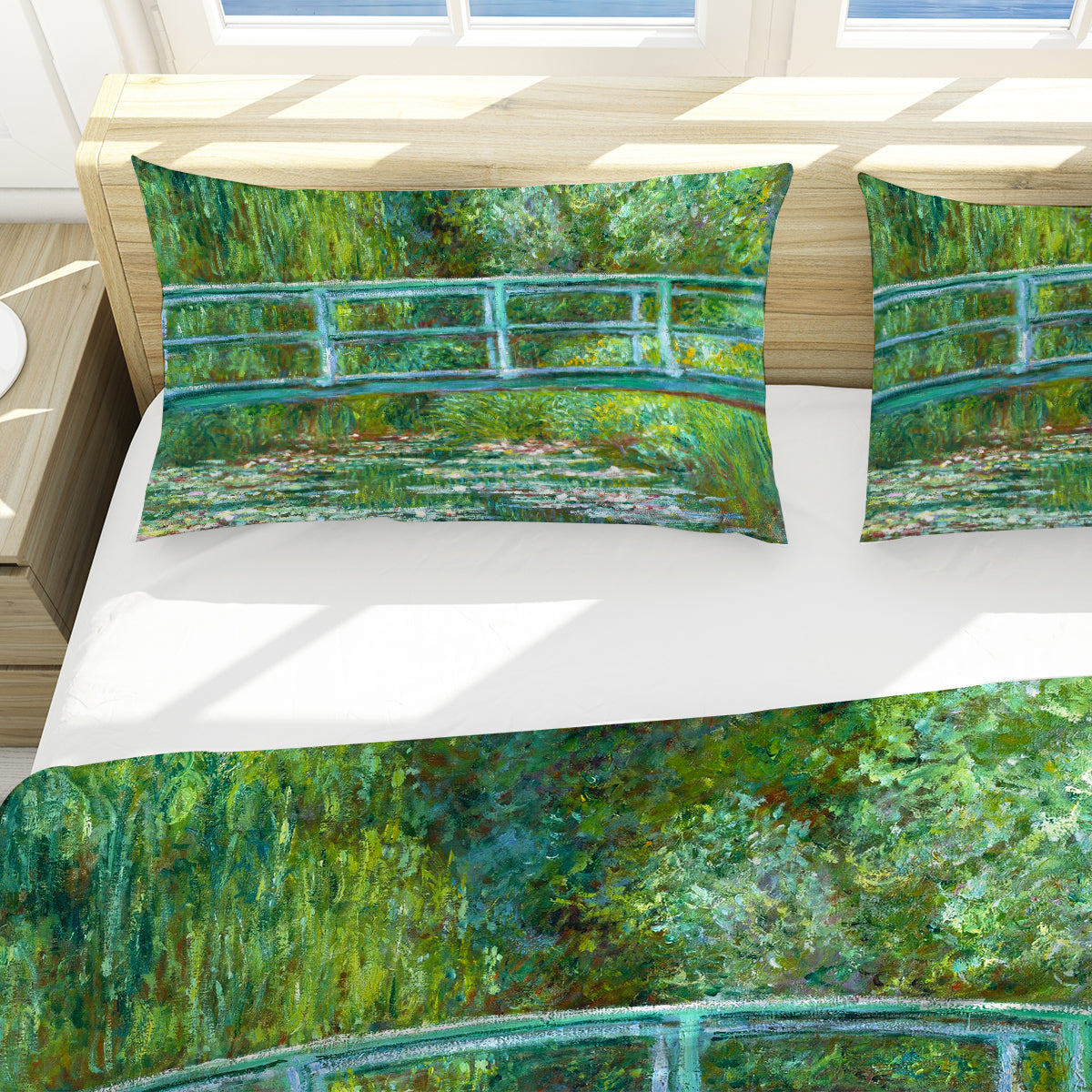 Claude Monet Water Lily Pond Reversible Bed Cover Set