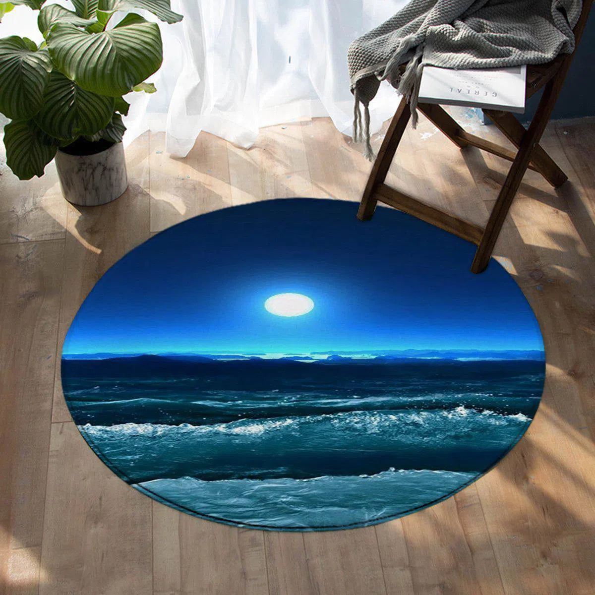 Moonlight Magic Round Area Rug