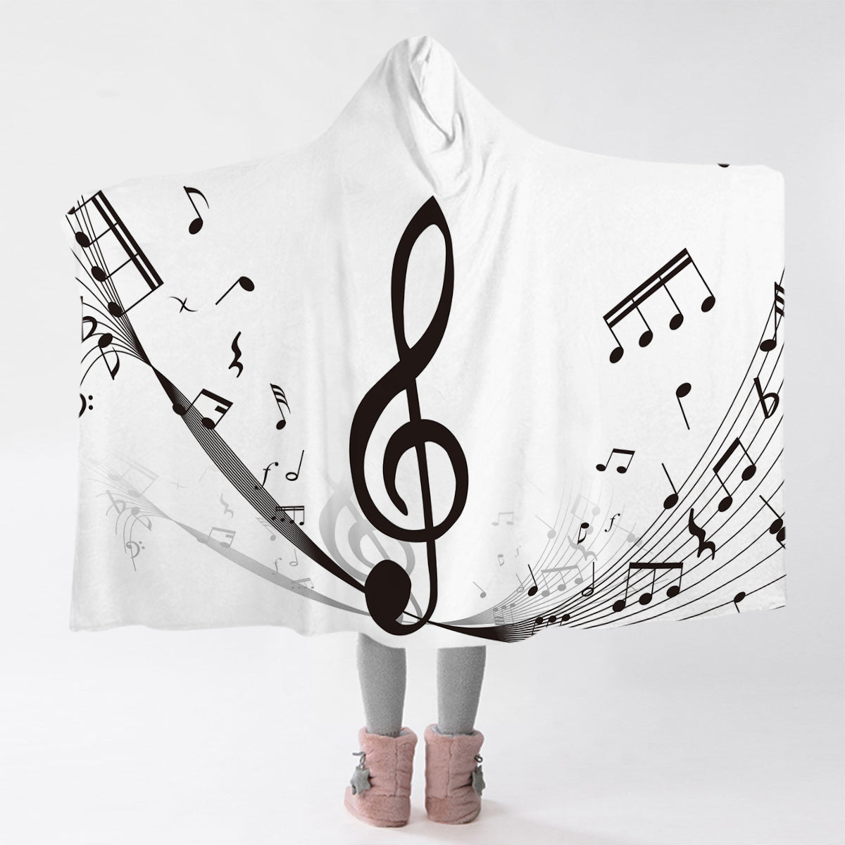 Music Lover Cozy Hooded Blanket