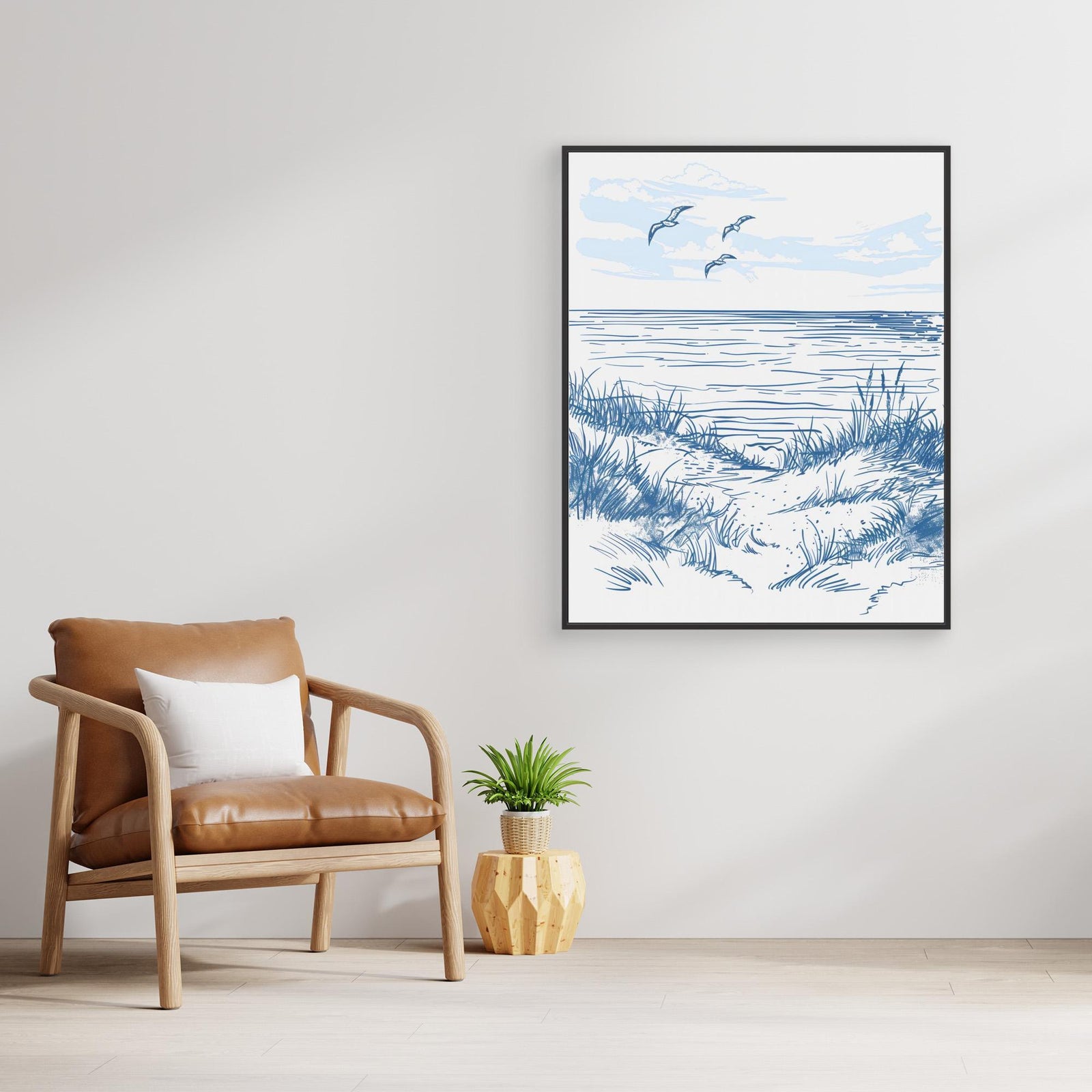 Canvas Print - Seascape Sketch by Jolly And Dash
