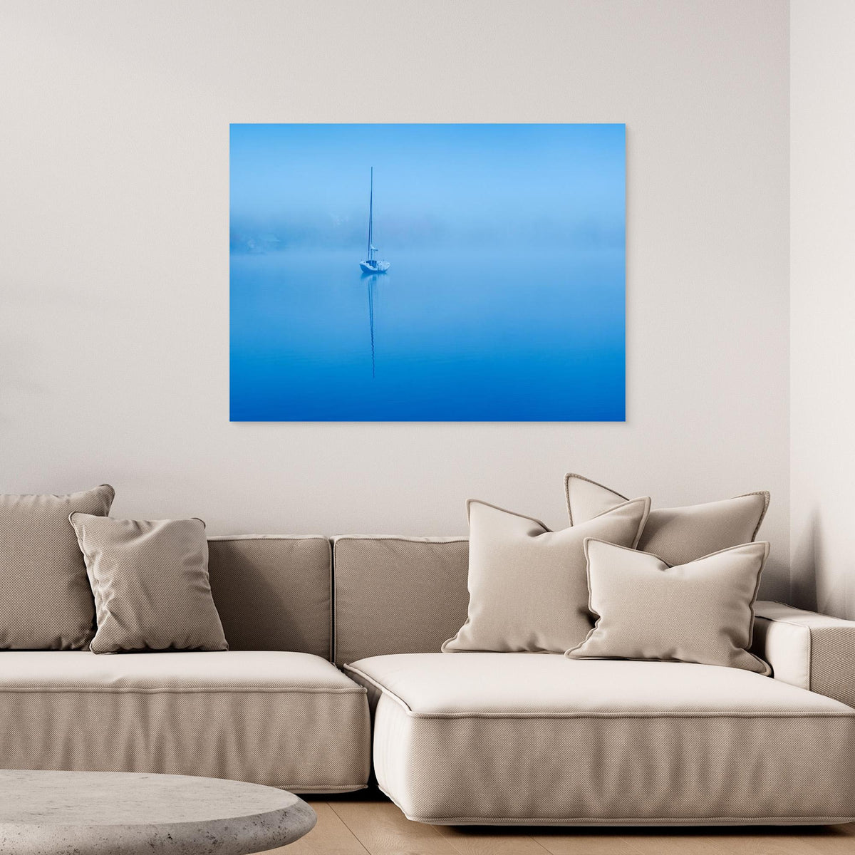 Canvas Print - Peaceful Blue Morning by David H Yang